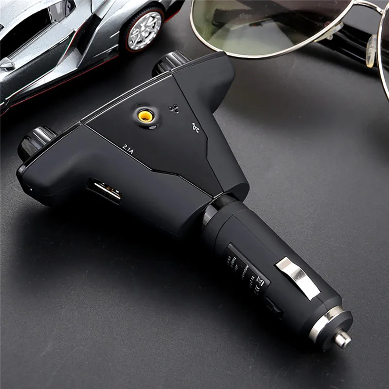 

kongyide Car Charger 12-24V Big Screen Display Voltage Double Button Car Bluetooth MP3 FM Transmitter Smartphones dropship mar5