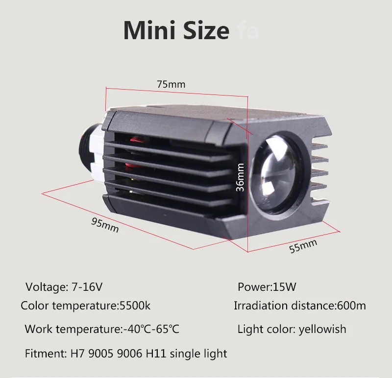 SANVI New arrival Laser Projector Lens Headlight Auto High beam Headlamp for H1 H7 H11 9005 9006 Car light Replacement