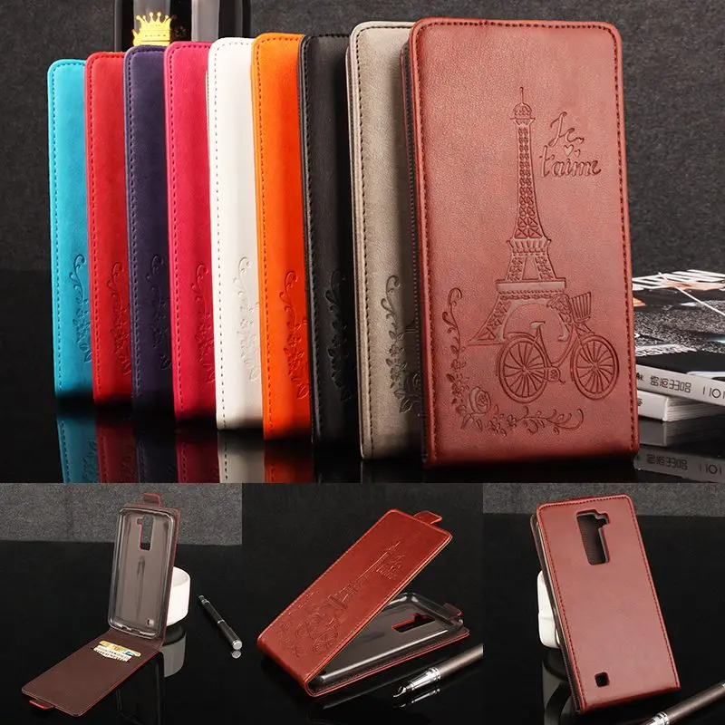 

Brand HongBaiwei For LG K8 Embossed Eiffel Tower Wallet Case For LG K8 Lte K350 K350E K350N 5.0" K 8 4G Vertical Flip Cover