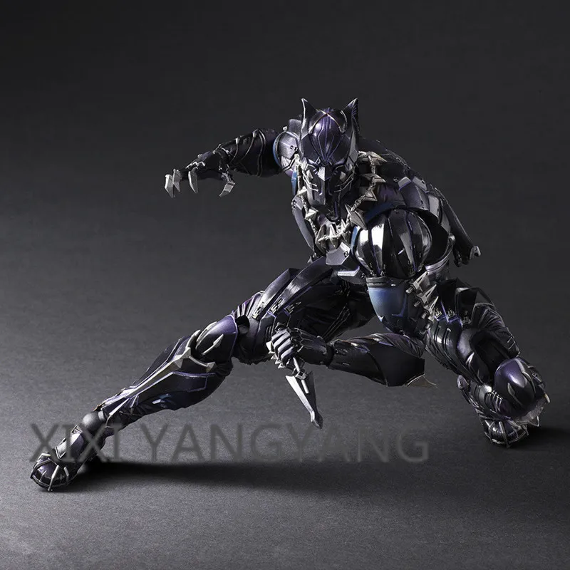 

Avengers infinity war Superhero Play Arts Black Panther T'Challa Captain America's teammates PVC Action Figure Toy 26 CM Q81