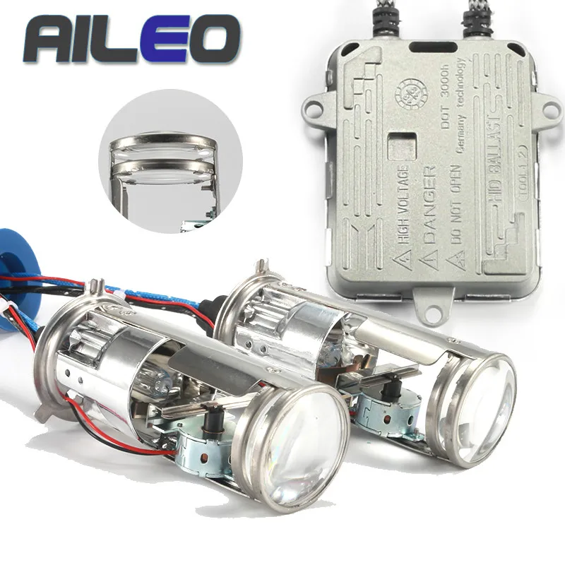 AILEO HID костюм Автомобильные фары лампы h4 Xenon hid без потерь ксенон проектор двойные линзы кожухи фары 12 в 24 в 6000 К 8000 К 55 Вт