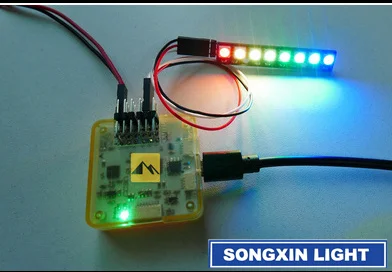 1 шт. 8-канальный сетевой видеорегистратор WS2812 5050 RGB светодиодный свет Встроенный full color-управляемый макетная плата 2812 Ws2812b встроенный полноцветная драйвер