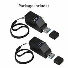 Универсальный 2x3 Порты и разъёмы Mini USB 3,0 концентратор высокой Скорость хаб передачи данных PLC сплиттер для компьютер, ноутбук, лептоп мульти-Порты и разъёмы usb-концентратор#20
