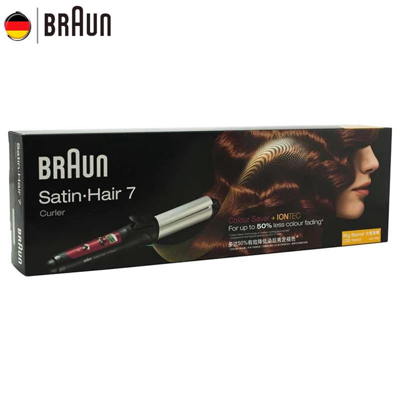 Щипцы для завивки волос Braun CU750 серии с защитой цвета, атласные щипцы для завивки волос, утюжок для завивки волос, инструменты для укладки волос, средство защиты волос