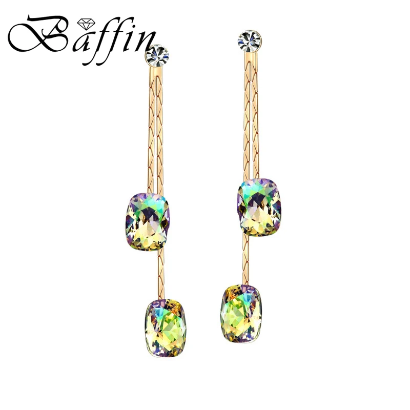 

BAFFIN Boho Crystal Drop Earrings Crystals From SWAROVSKI ELEMENTS Rose Gold Color Hanging Piercing For Women Valentine's Gift