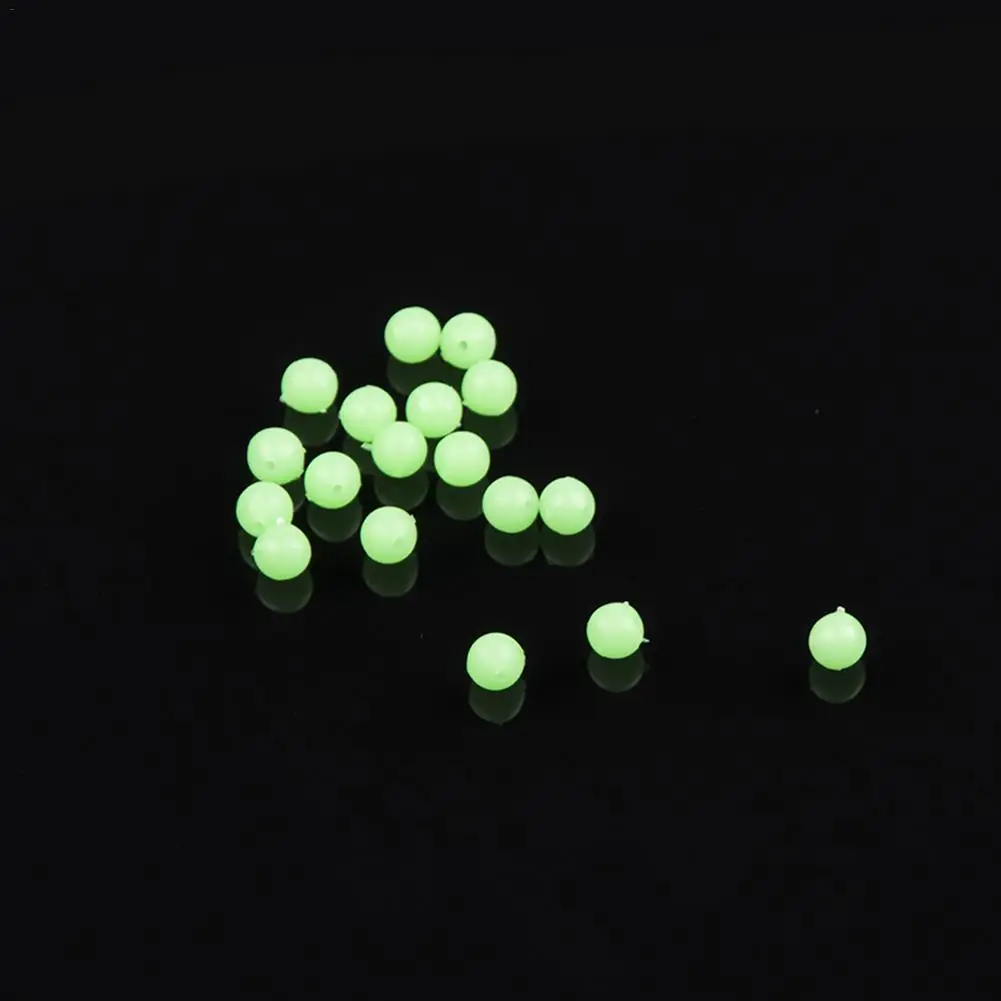 100 5mm Round Luminous Sea Fishing Baits Floating Floating Beadsin