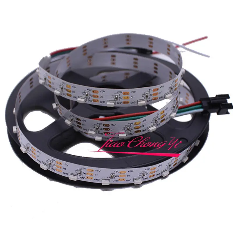 5 в постоянного тока WS2812B IC 1 м 60 светодиодов/10 мм широкий RGB Адресуемая 0420 SMD