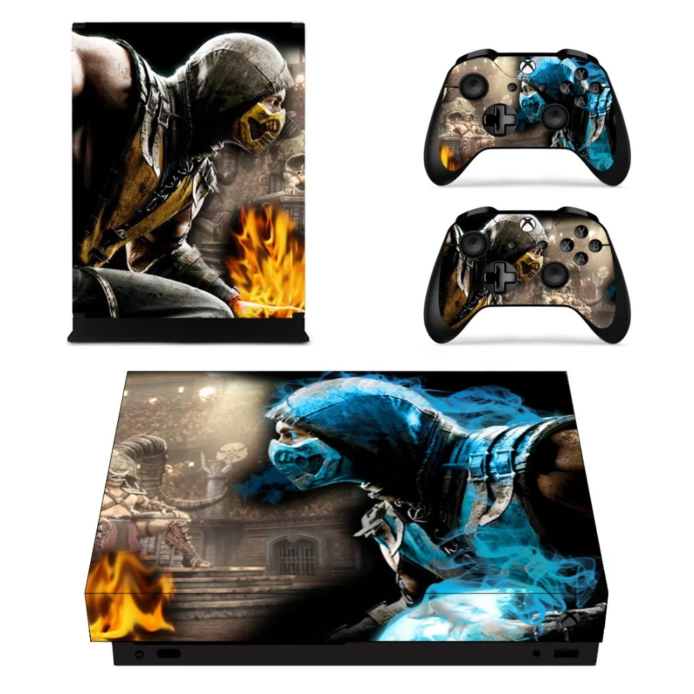 Игра Mortal Kombat лицевые панели кожи консоли и наклейка на контроллер для Xbox One X консоли+ контроллер кожи стикер