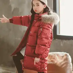 Новинка 2018 года, Детская куртка для русской зимы, одежда для девочек, плотный детский хлопковый пуховик для девочек, теплое пальто, парка