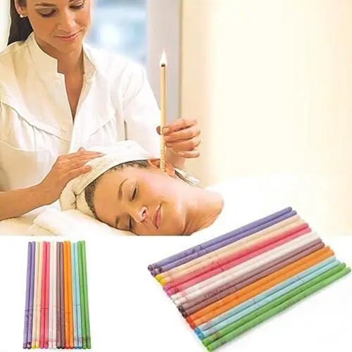 

10Pcs/Set Natural Ear Candle Coning Beewax Quicker Ear Candling Removal Cleaner Therapy Straight Style For Ear Care
