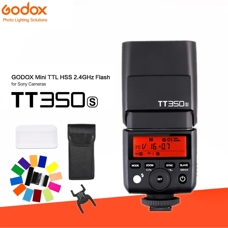 Вспышка Godox TT350S Mini 2 4G беспроводная TTL 1/8000S из быстрорежущей стали для камеры Sony A7
