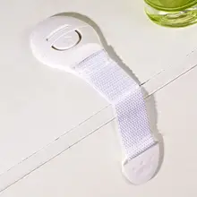 1 шт Безопасный Пластик замок для защиты от детей Шкаф Дверь Ящики, Холодильник туалет блокаторы Детские уход за детьми; защита с ремнем с замком