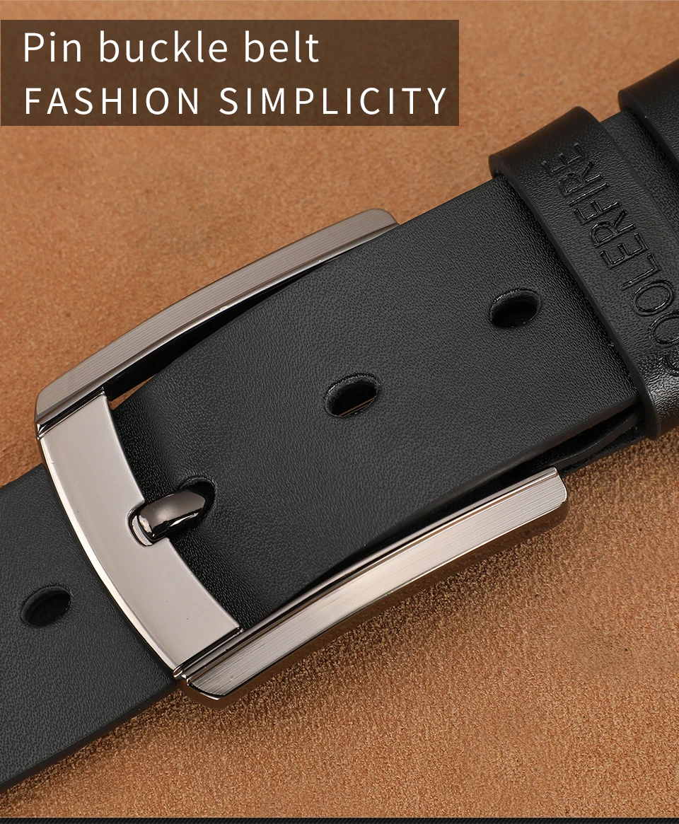 Men's High Quality Genuine Leather Designer Belt Details