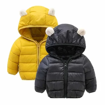 

Children's winter jacket for girls coat cute ear Infant baby boy girl jackets Hooded kids Toddler winter coats