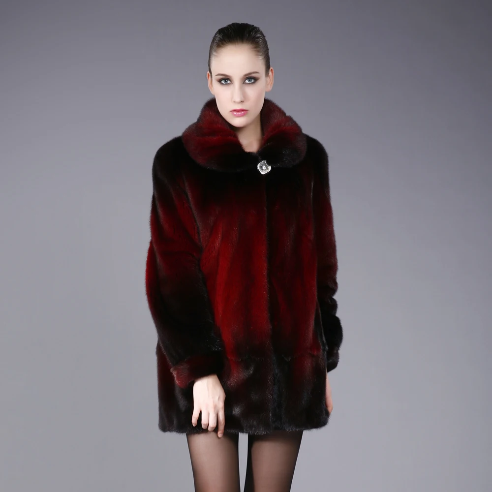 

Plus size bust 108cm Ladies' Mink fur coat,High quality Elegant women's mink coat marten overcoat fur jacket Free shipping FPD26