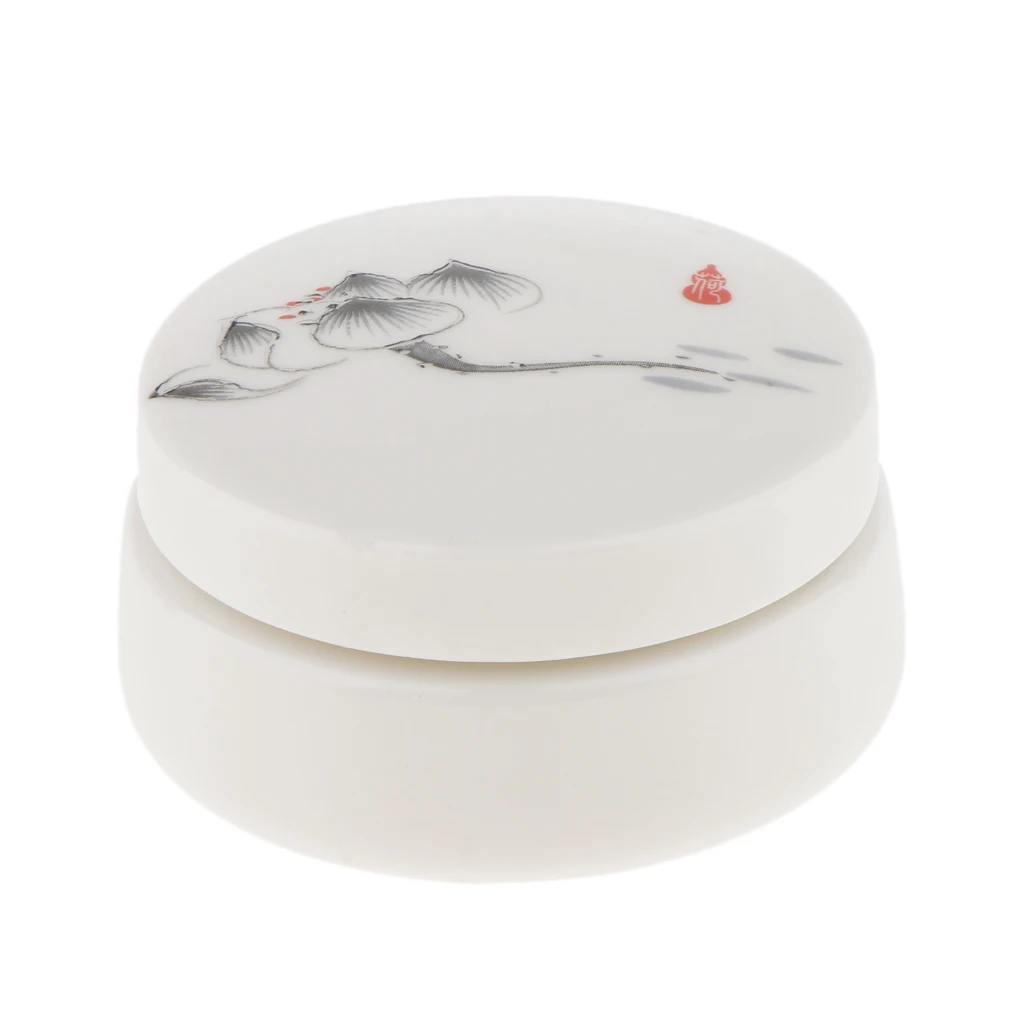 

Empty Ceramic Loose Powder Makeup Case Jewelry Tea Tin Pot Containers 50g