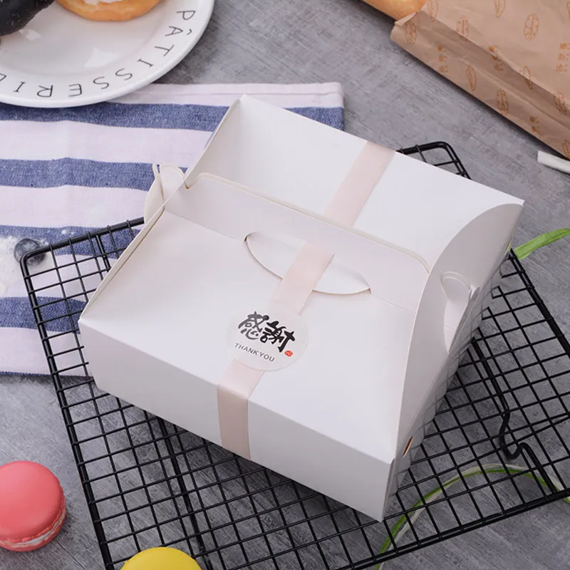 10pcs/lot Cake Box for 6 Inch Cake/Dessert solid Gift For Wedding Favors Christmas Party Paperboard Boxes Blank Storage Bags | Дом и сад