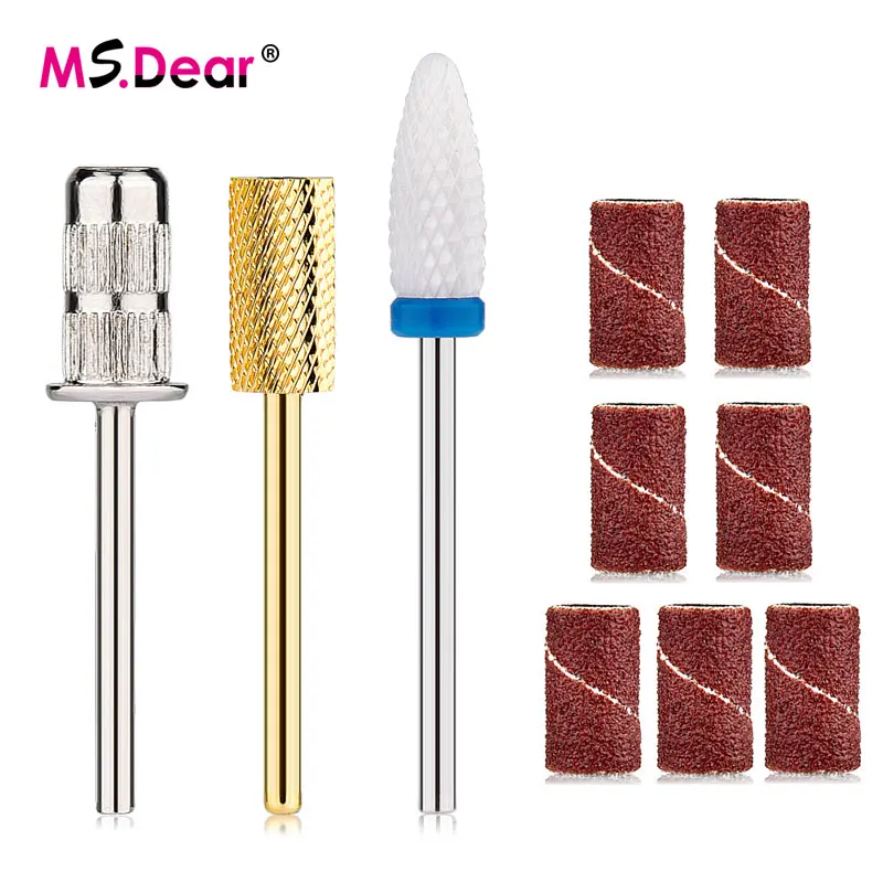 

3 Style Ceramics Tungsten Carbide Nail Drill Bits Machine Nail Cutter Nail File Manicure For Manicure Nail Art Accessories Tools