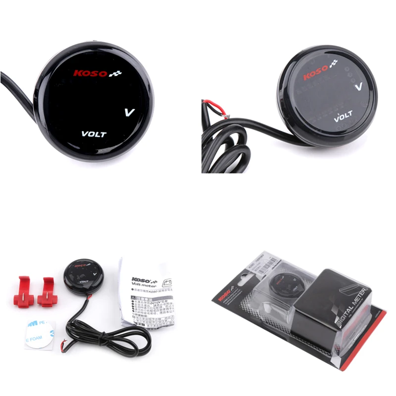 Вольтметр для мотоцикла XMAX250 300 NMAX CB500X Cb650F YBR125 новый Круглый Мини KOSO мотор счетчик