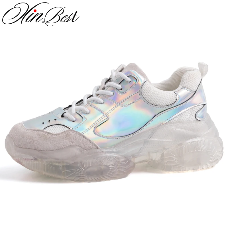 

Xinbest Mixed Colors Women Flats Fashion Thick Bottom Women Casual Shoes Lovers Sneakers Flat Shoes For Woman Brand Shoes 2019
