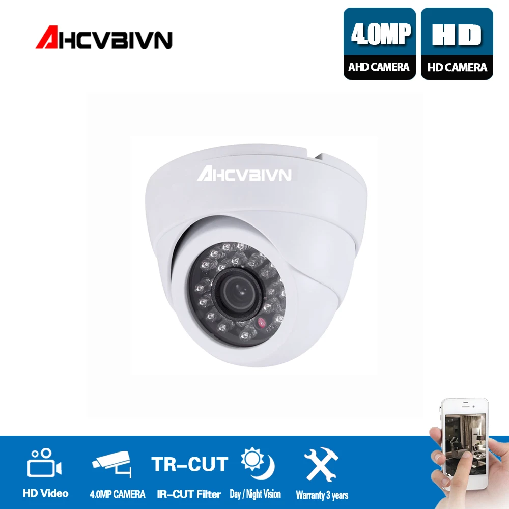 Новый AHD Камера 720 P/1080 P/3MP/4MP видеонаблюдения AHD 4MP Камера HD 4.0MP ИК -Cut ночного видения Крытый наблюдения Камера