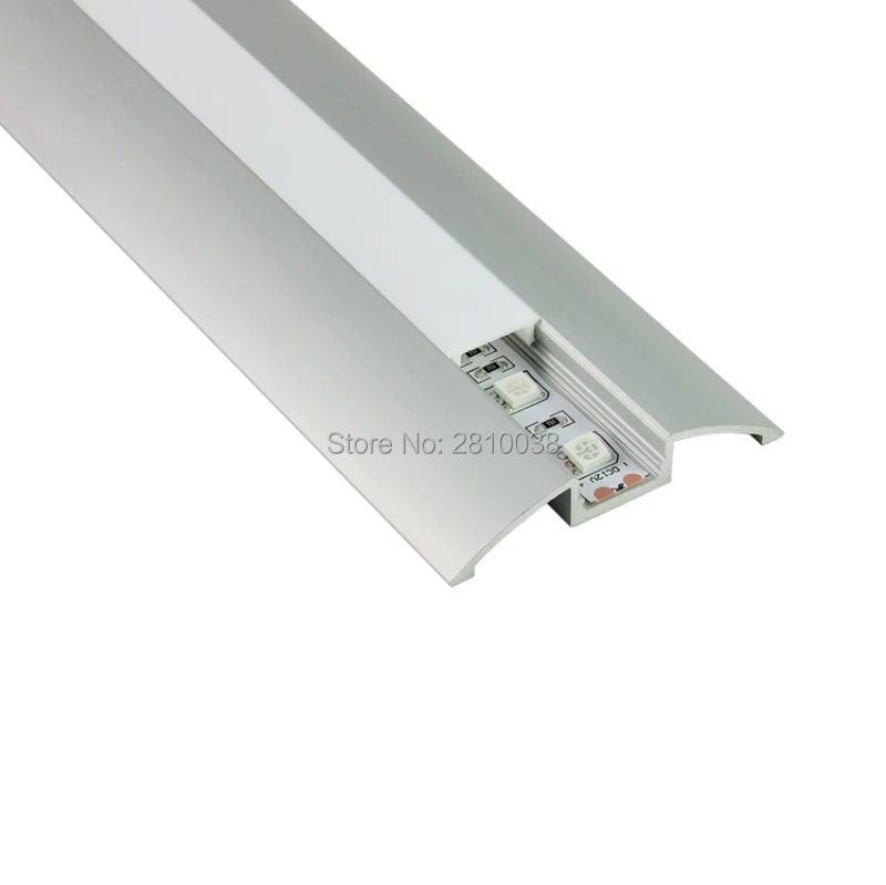 10X1 м наборы/лот плоский анодированный алюминиевый профиль Led AL6063 светодиодный светильник алюминиевый канал для кухонного шкафа светильник s