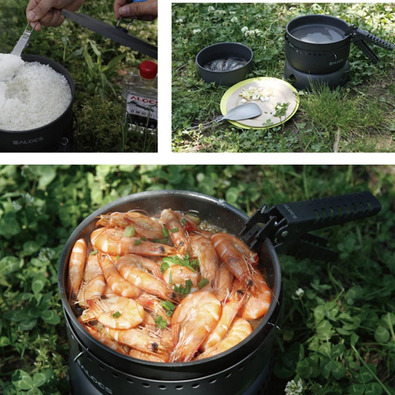 Camping picnic Utensilios de cocina pan Bowl pot pinza clip mano abrazadera de aluminio gris al aire libre Vajilla Herramientas rodamiento 16 kg