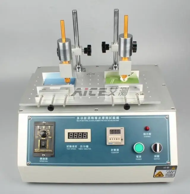 

[Multi-functional abrasion tester] Rubber alcohol friction testing machine coating printing surface life