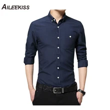 Для мужчин Оксфорд рубашки с длинными рукавами человек мужские повседневные рубашки Рубашка с отложным воротником одежда из хлопка для мужчин XT692