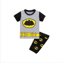 Летняя Пижама с супергероем Бэтменом для косплея для мальчиков, футболка От 2 до 8 лет, одежда для сна для мальчиков, костюм для детей, футболки для мальчиков, Подарочный пляжный комплект одежды