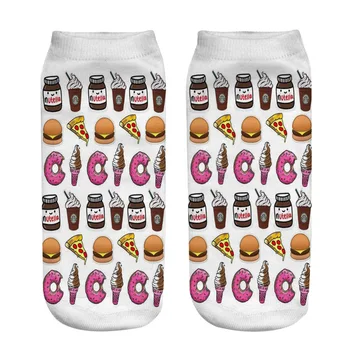 

nutella doughnut ice cream pizza print socks cheap stuff dropship wholesales