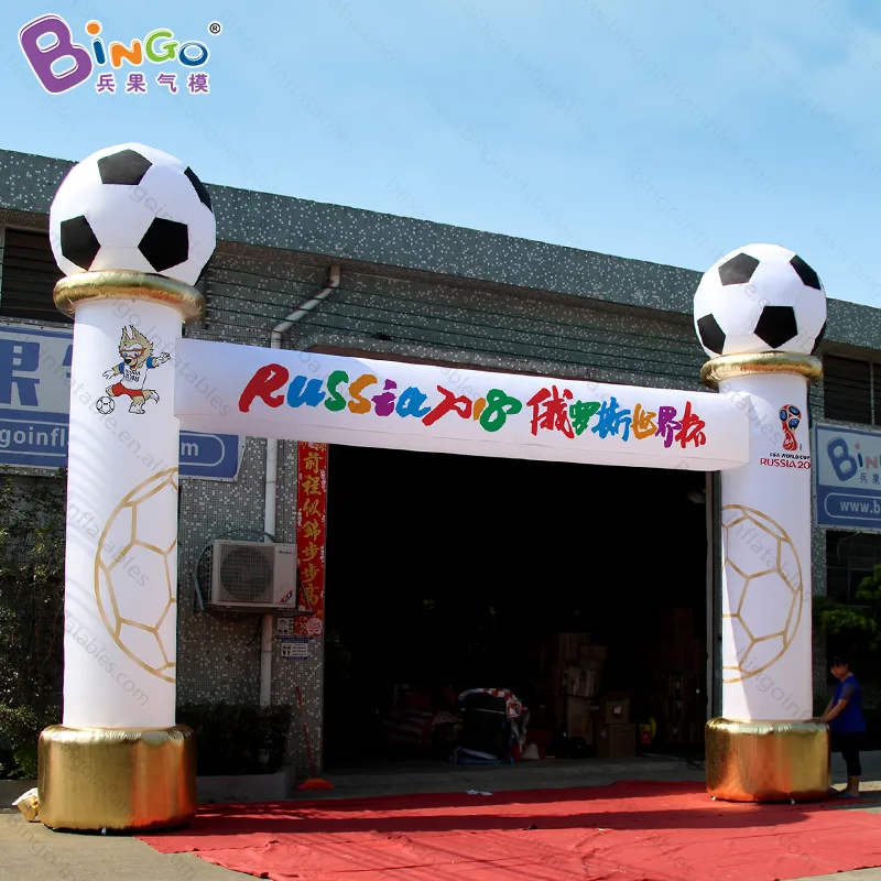 Индивидуальные 8x4,5 метров надувной футбольный мяч Арка рекламные airblown футбольная арка для событий игрушки