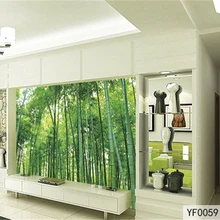 Пользовательские 3D печати DIY Ткань и текстильные обои для стен фрески пейзажа матовый шелк для Гостиная бамбуковый лес фото природы