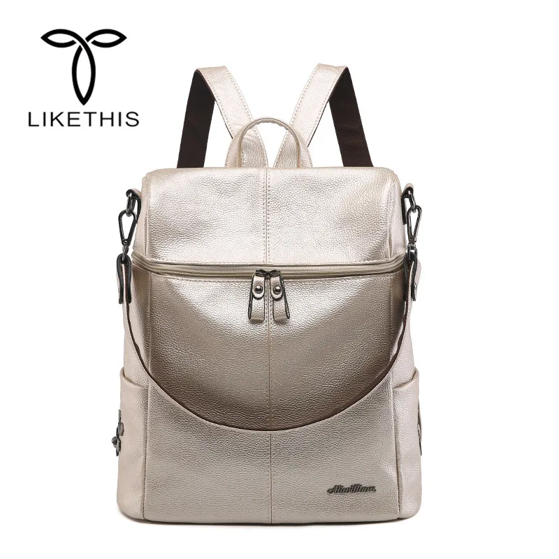 WOMEN BAG NEW FASHION WOMEN BACKPACKS Casual Preppy Style Backpack Multifunction Ladies