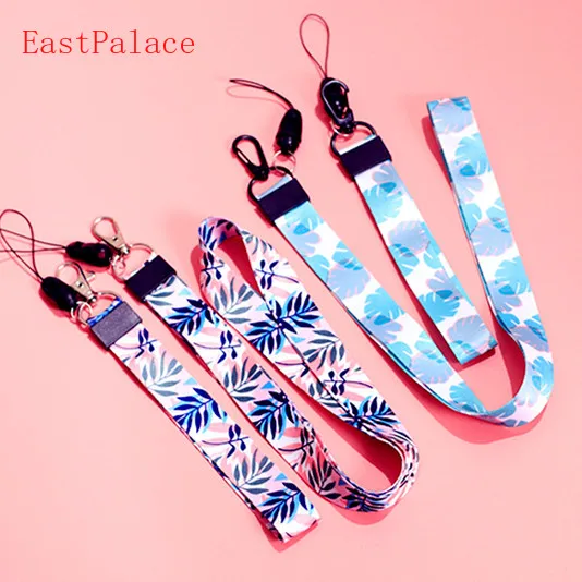 

3D Leaf Lanyard Support All Cell Phone Case Lanyard Straps Fashion Colorful Short Long Hand Mobile Chain Wholesale 10pcs/lot