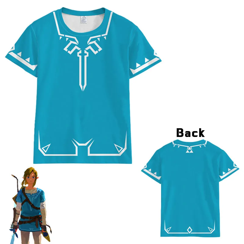 

Japan Anime The Legend of Zelda: Breath of the Wild T-shirt Men Women Short Sleeve Summer Tops Unisex Cosplay t shirt