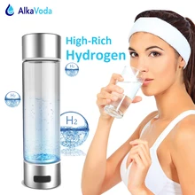 Portable Alkaline Hydrogen Rich Water Maker Ionizer Generator Anti Aging Water Bottle Strong Anti-oxidant ORP hidrogeno generado(China)