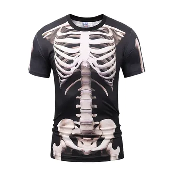 

Men's Skeleton Halloween T-Shirt Carnival Christmas t-shirt Tops