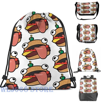 

Funny graphic print shoulder Bags women Durr Burger Single shoulder backpack travel for men Gym Bag