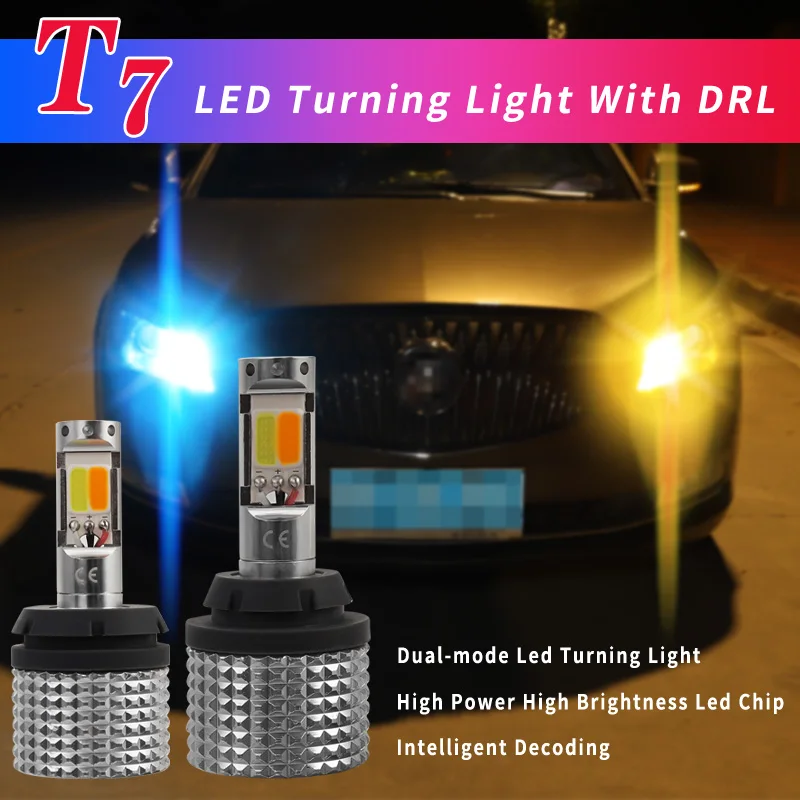 

PAL BA15S 1156 P21W PY21W T20 WY21W Canbus Daytime Running Light+Turn Signal Led Bulb Lamp Dual Mode DRL LED External Lights