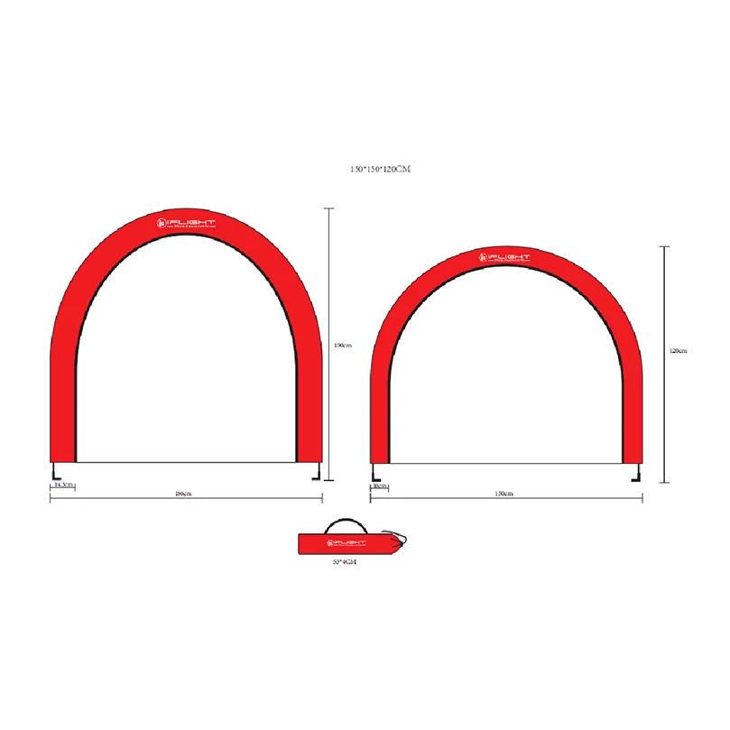 IFlight Мини-арочный портал FPV гоночные ворота для 5 дюймов или аналогичного размера FPV гоночный Дрон Квадрокоптер самолет 120 см x 150 мм