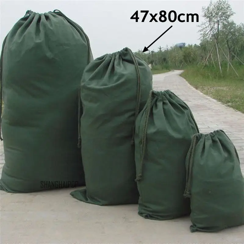 47x80cm 1 х холст шнурок большая сумка движущийся армейский зеленый мешок для белья органайзер для одежды для хранения игрушек для домашнего хранения Организации - Цвет: 47x80cm