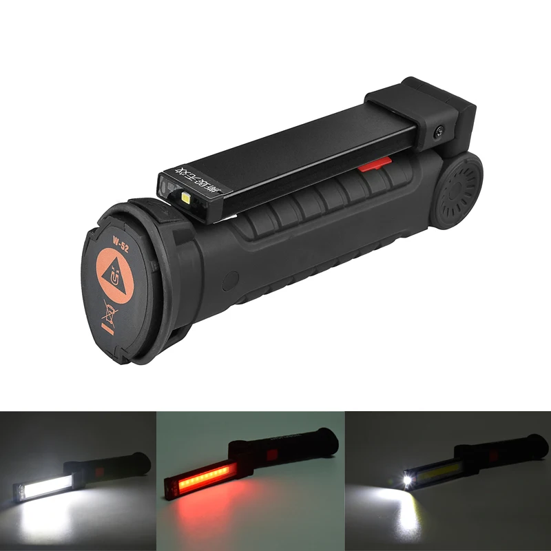Портативный 5 режимов COB фонарик USB Перезаряжаемый светодиодный рабочий свет Магнитный COB Lanterna подвесной тент лампа встроенный аккумулятор 30
