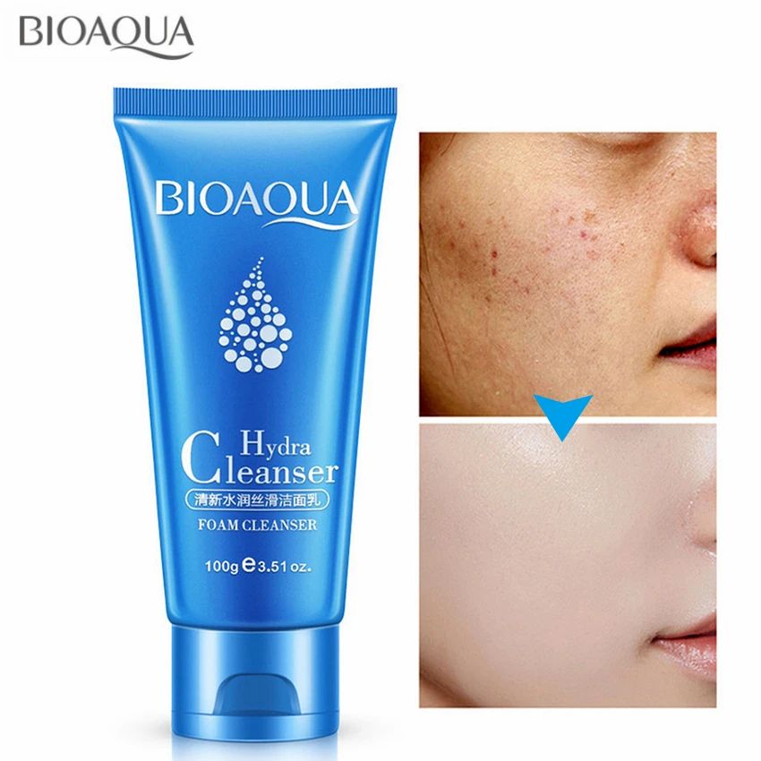 

BIOAQUA Hydra Face Cleanser Cleaning Washing Products Cleansing Foam Moisturizing Oil Control Facial Cleaner Face Skin Care 100g