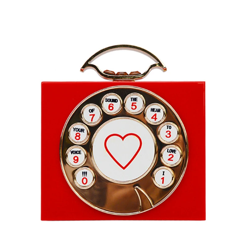 

Vintage 2016 New Women's Banquet Day Clutches Luxury Clock Acrylic Clutch Evening Bag Wedding Party Handbag Purse Shoulder Bag