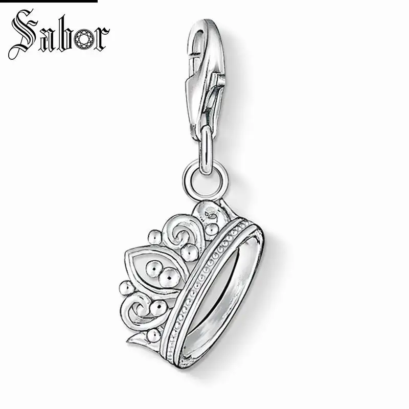 

thomas Princess Crown Charm Pendant,2019 Jewelry For Women Girls,womens Gift 925 Sterling Silver Fit Bracelet charms
