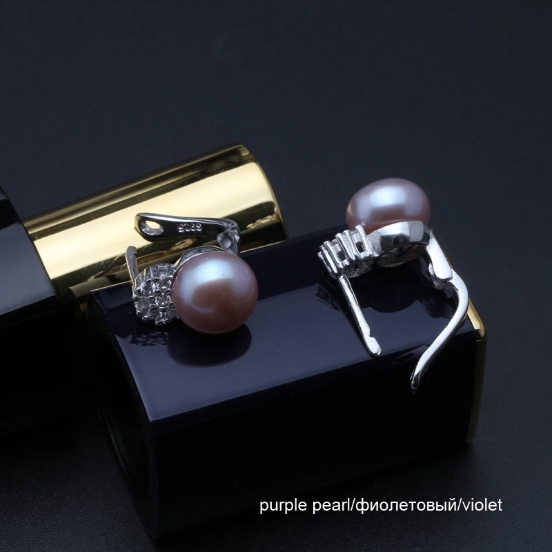Серьги из серебра 925 пробы с жемчугом реальные черные женские серьги