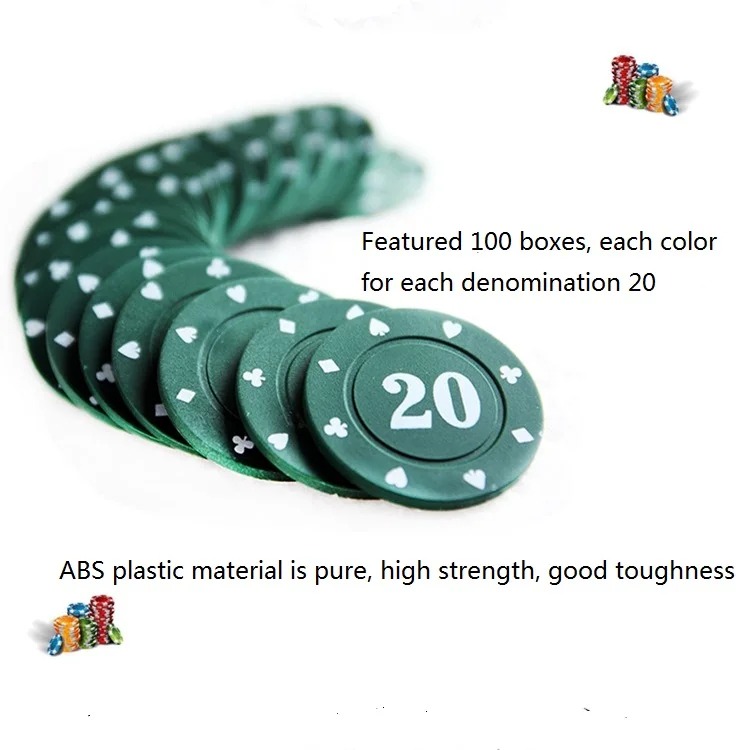 New Hot Promotional Texas mahjong chips chips ABS material 100 special suit fitted  5/10/20/50/100  casino chips coins  qenueson