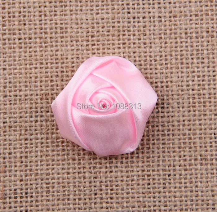 Muliticolor 4 СМ flatback ручной атласной лентой розовыми цветами. 100 шт./лот ювелирные изделия новорожденного головные уборы украшения