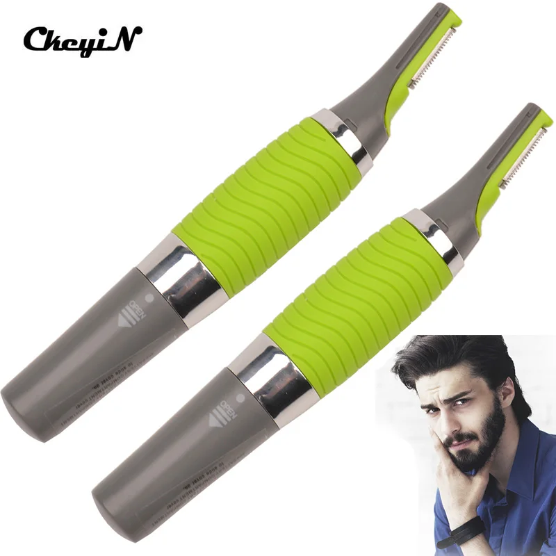 

2 Sets Portable Nose Ear Eyebrow Trimmer Precision Hair Removal Clipper Shaver For Men Women Travel Face Care Trimer LED Light